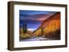 Brennen Fitzgerald Fishes in the Eagle River Near Wolcott Colorado at Sunset-Jay Goodrich-Framed Photographic Print