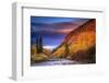 Brennen Fitzgerald Fishes in the Eagle River Near Wolcott Colorado at Sunset-Jay Goodrich-Framed Photographic Print