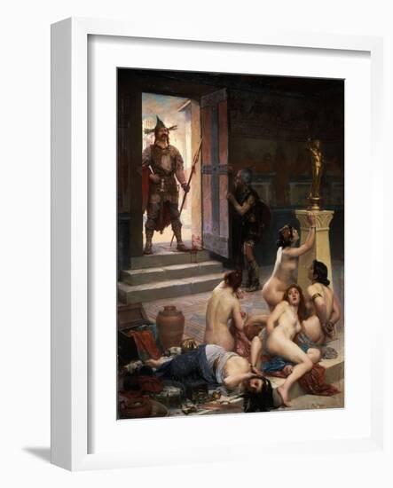 Brennus, Leader of the Senone Celts who Sacked Rome c. 390-83 BC-Paul Joseph Jamin-Framed Giclee Print