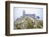 Brent Tor church in early morning fog, North Brentor, Dartmoor National Park, Devon, England-Stuart Black-Framed Photographic Print