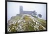 Brent Tor church in early morning fog, North Brentor, Dartmoor National Park, Devon, England-Stuart Black-Framed Photographic Print