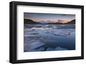 Brenta Dolomites at Sunset Seen from the Black Lake During the Thaw, Adamello-Brenta-ClickAlps-Framed Photographic Print