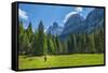 Brenta Mountain range, Rendena Valley, Trentino, Italy, Europe-Lorenzo Mattei-Framed Stretched Canvas