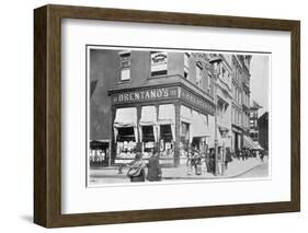 Brentano's Book Store on the Corner of Union Square and 16th Street, New York-null-Framed Photographic Print