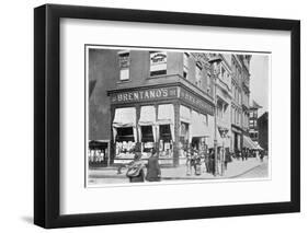 Brentano's Book Store on the Corner of Union Square and 16th Street, New York-null-Framed Photographic Print