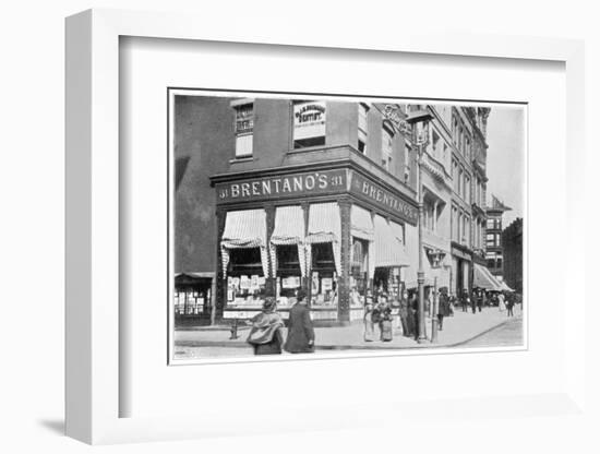 Brentano's Book Store on the Corner of Union Square and 16th Street, New York-null-Framed Photographic Print