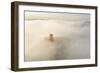 Brentor Church surrounded by morning mist in autumn, Dartmoor, Devon, England-Adam Burton-Framed Photographic Print