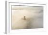 Brentor Church surrounded by morning mist in autumn, Dartmoor, Devon, England-Adam Burton-Framed Photographic Print