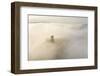 Brentor Church surrounded by morning mist in autumn, Dartmoor, Devon, England-Adam Burton-Framed Photographic Print