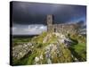 Brentor Church with Storm Clouds Behind, Evening View, Dartmoor Np, Devon, Uk. October 2008-Ross Hoddinott-Stretched Canvas