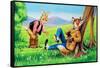 Brer Rabbit and Brer Fox-Henry Charles Fox-Framed Stretched Canvas