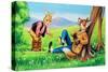 Brer Rabbit and Brer Fox-Henry Charles Fox-Stretched Canvas