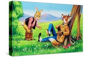Brer Rabbit and Brer Fox-Henry Charles Fox-Stretched Canvas