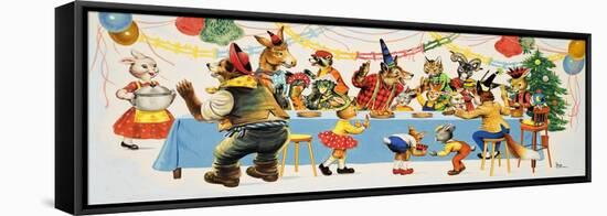 Brer Rabbit at a Party-Henry Fox-Framed Stretched Canvas