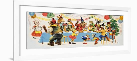 Brer Rabbit at a Party-Henry Fox-Framed Giclee Print