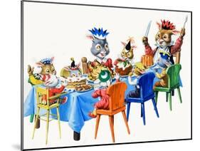 Brer Rabbit's Christmas Meal-Virginio Livraghi-Mounted Giclee Print