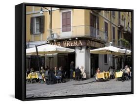 Brera District, Milan, Lombardy, Italy, Europe-Vincenzo Lombardo-Framed Stretched Canvas