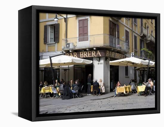 Brera District, Milan, Lombardy, Italy, Europe-Vincenzo Lombardo-Framed Stretched Canvas