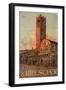 Brescia Italy Travel Poster-null-Framed Premium Giclee Print