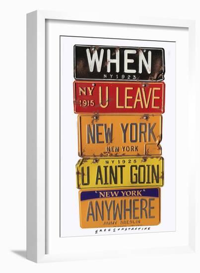 Breslin When U Leave New York-Gregory Constantine-Framed Giclee Print
