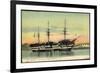 Brest Finistere, La Bretagne, Segelschiff, Dampfer-null-Framed Giclee Print