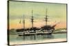 Brest Finistere, La Bretagne, Segelschiff, Dampfer-null-Stretched Canvas