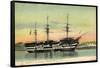 Brest Finistere, La Bretagne, Segelschiff, Dampfer-null-Framed Stretched Canvas