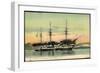 Brest Finistere, La Bretagne, Segelschiff, Dampfer-null-Framed Giclee Print