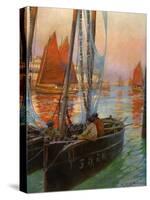 Brest Fishing Boats, 1907-Charles Padday-Stretched Canvas