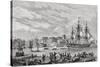 Brest in 1791, Engraved by Le Breton, from 'Histoire De La Revolution Francaise' by Louis Blanc…-null-Stretched Canvas