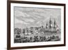 Brest in 1791, Engraved by Le Breton, from 'Histoire De La Revolution Francaise' by Louis Blanc…-null-Framed Giclee Print