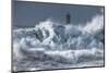 Bretagne Ocean Waves over the Lighthouse-Philippe Manguin-Mounted Photographic Print