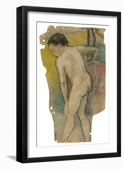 Breton Bather, 1886-87-Paul Gauguin-Framed Giclee Print