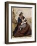 Breton Breastfeeding her Child-Jean-Baptiste-Camille Corot-Framed Giclee Print