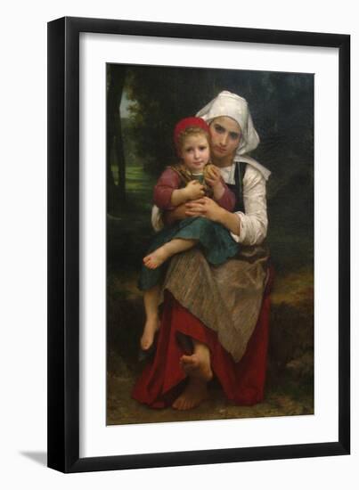 Breton Brother and Sister-William Adolphe Bouguereau-Framed Art Print