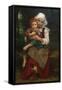 Breton Brother and Sister-William Adolphe Bouguereau-Framed Stretched Canvas