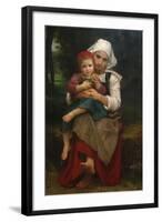 Breton Brother and Sister-William Adolphe Bouguereau-Framed Art Print