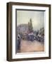 Breton Fair, in the Rain-Mortimer Menpes-Framed Art Print