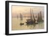 Breton Fishing Boats at Sunset-Louis Timmermans-Framed Giclee Print