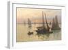 Breton Fishing Boats at Sunset-Louis Timmermans-Framed Giclee Print