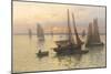 Breton Fishing Boats at Sunset-Louis Timmermans-Mounted Giclee Print