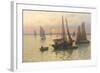 Breton Fishing Boats at Sunset-Louis Timmermans-Framed Giclee Print