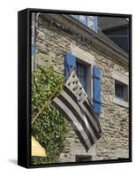 Breton Flag in the Old Walled Town of Concarneau, Southern Finistere, Brittany, France, Europe-Amanda Hall-Framed Stretched Canvas