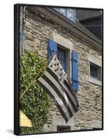 Breton Flag in the Old Walled Town of Concarneau, Southern Finistere, Brittany, France, Europe-Amanda Hall-Framed Photographic Print