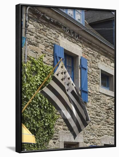 Breton Flag in the Old Walled Town of Concarneau, Southern Finistere, Brittany, France, Europe-Amanda Hall-Framed Photographic Print