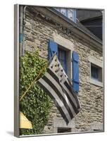 Breton Flag in the Old Walled Town of Concarneau, Southern Finistere, Brittany, France, Europe-Amanda Hall-Framed Photographic Print