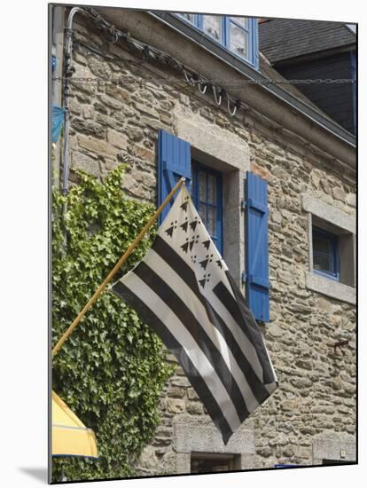 Breton Flag in the Old Walled Town of Concarneau, Southern Finistere, Brittany, France, Europe-Amanda Hall-Mounted Photographic Print