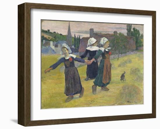 Breton Girls Dancing, Pont-Aven, 1888-Paul Gauguin-Framed Giclee Print