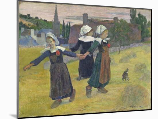 Breton Girls Dancing, Pont-Aven, 1888-Paul Gauguin-Mounted Giclee Print