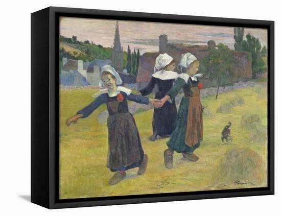 Breton Girls Dancing, Pont-Aven, 1888-Paul Gauguin-Framed Stretched Canvas